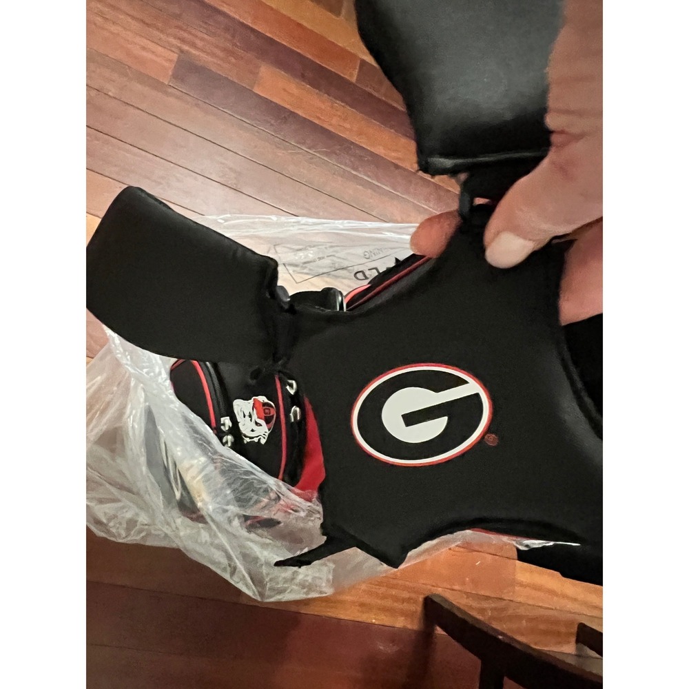 Team Effort Georgia Bulldogs Caddie Carry Hybrid Golf Bag 14-Way Black Red NEW - Picture 9 of 10